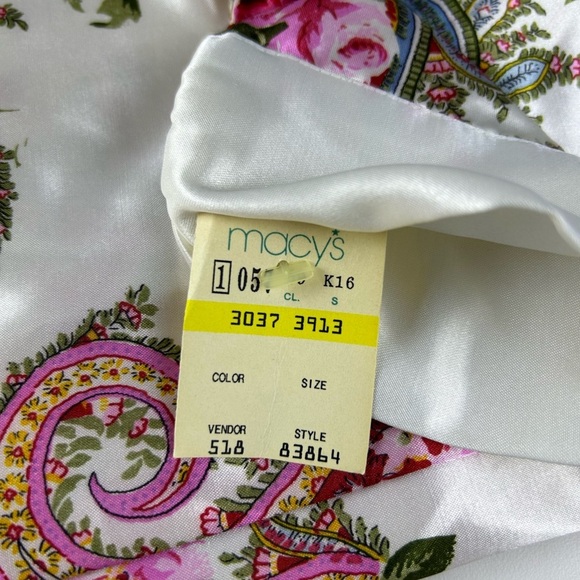 Vintage NWT KATHRYN Silky Floral Long Sleeve Nightgown Size‎ L - Picture 9 of 16